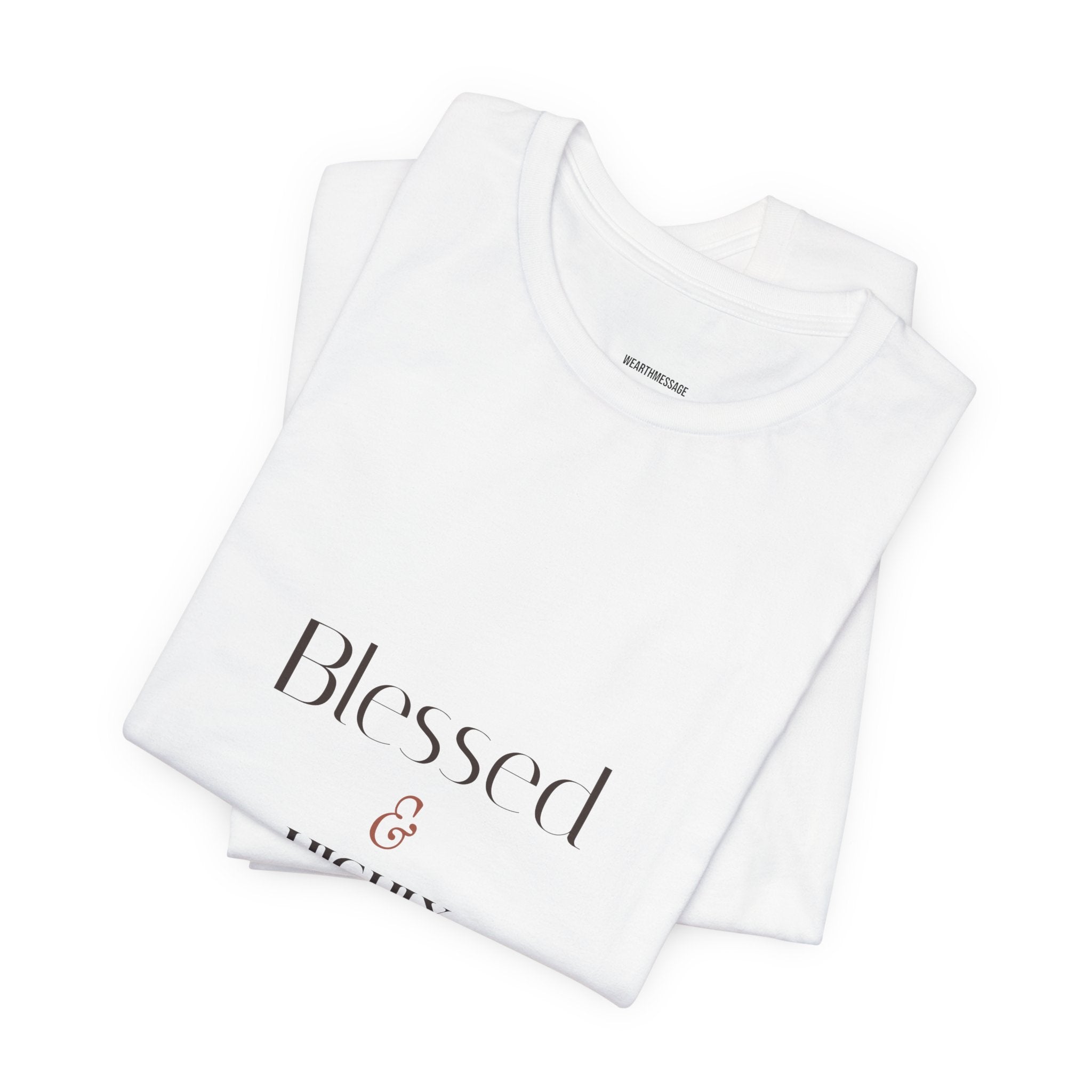 Blessed & Highly Caffeinated Tee — Funny Coffee Christian Graphic T-Shirt
