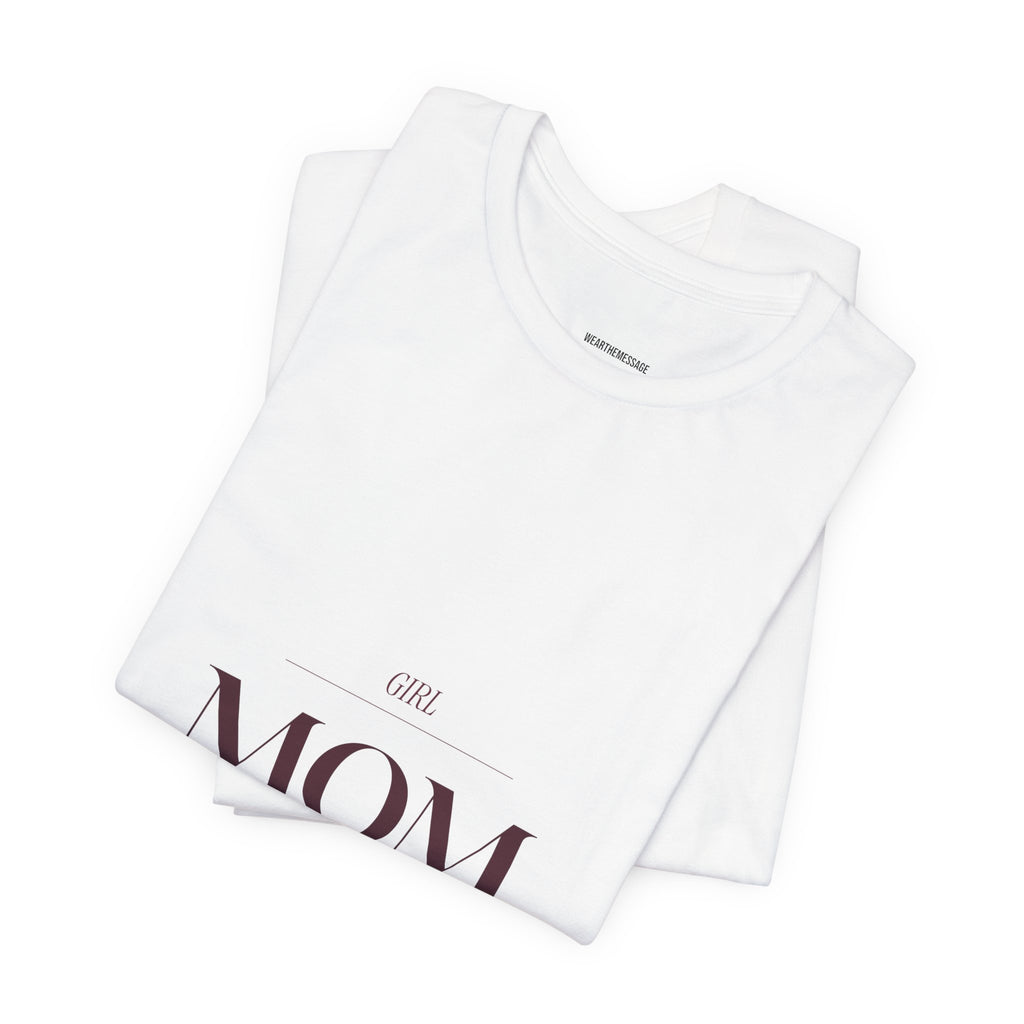 This Girl Mom shirt is for the mom who shows up every single day for her daughter. Elegant burgundy lettering on a soft tee. Understated, beautiful, and built for the mom who wears her heart on her...