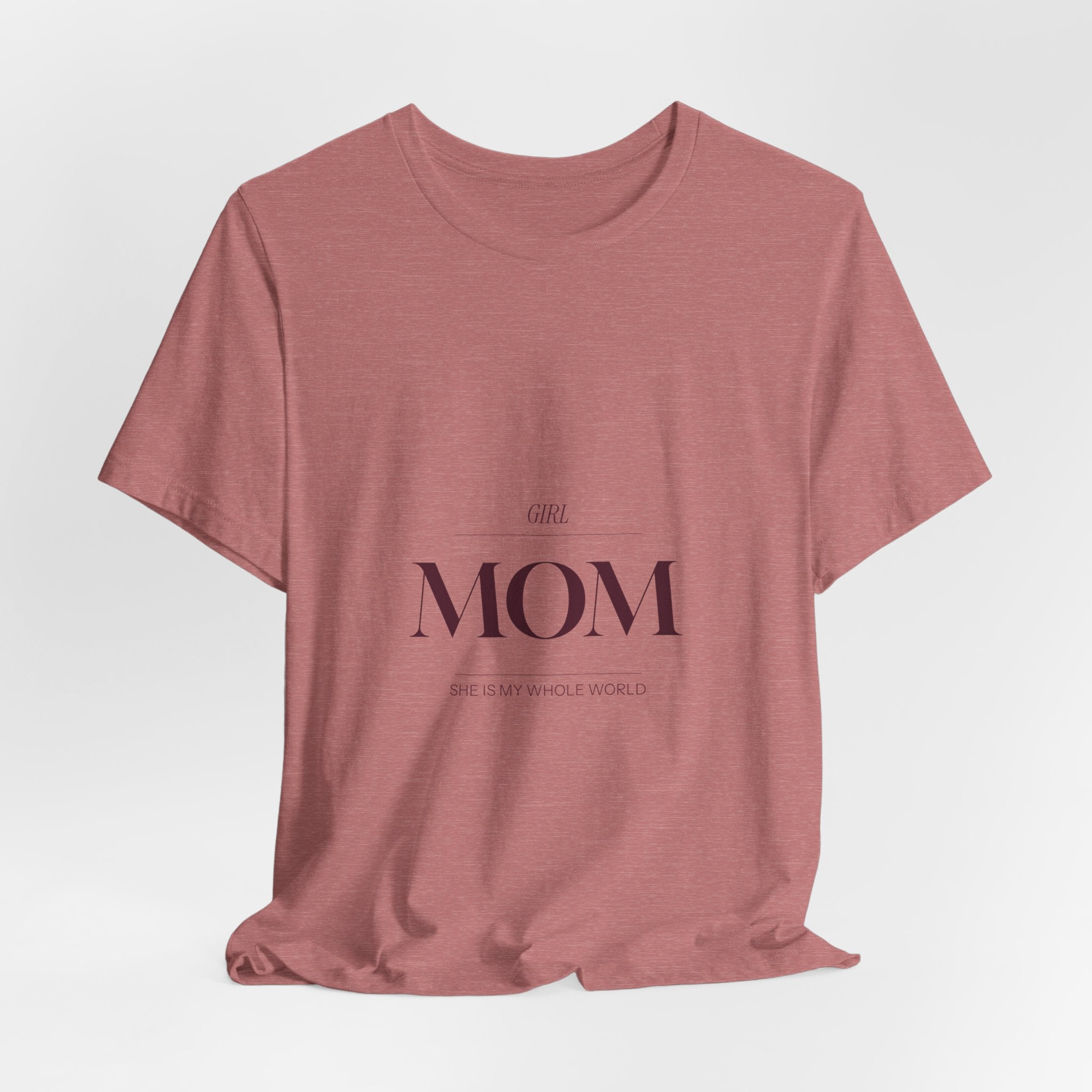 This Girl Mom shirt is for the mom who shows up every single day for her daughter. Elegant burgundy lettering on a soft tee. Understated, beautiful, and built for the mom who wears her heart...