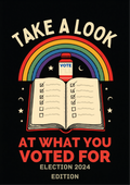 Take a Look It's Not on Any Ballot T-Shirt | Election 2024 Edition | Reading Rainbow Parody Tee