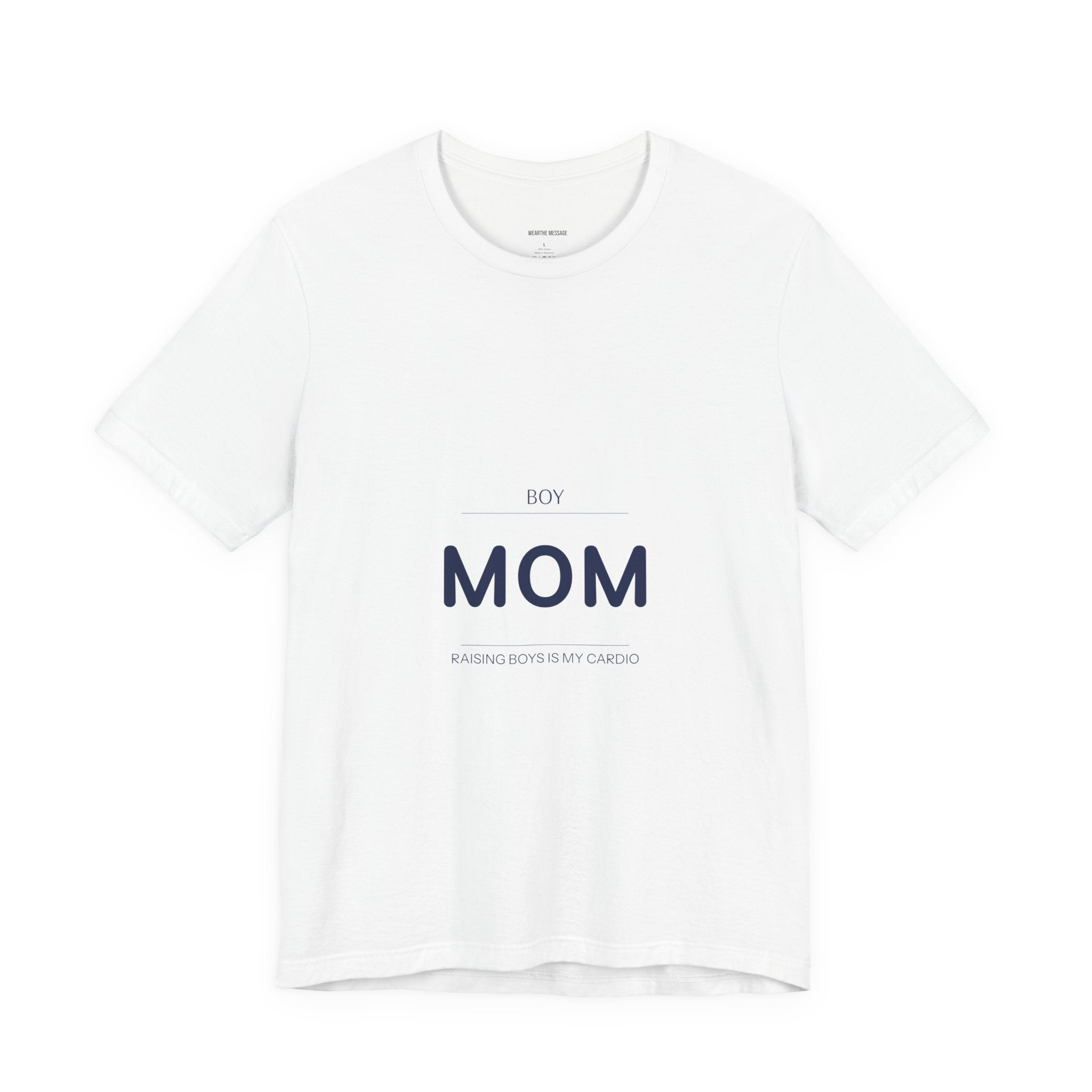 Boy Mom Shirt | Raising Boys Is My Cardio T-Shirt | Boy Mom Gift | Mother's Day Gift | Mom of Boys Tee DESCRIPTION: Because nobody warned you it would be this loud — and you wouldn't have it...