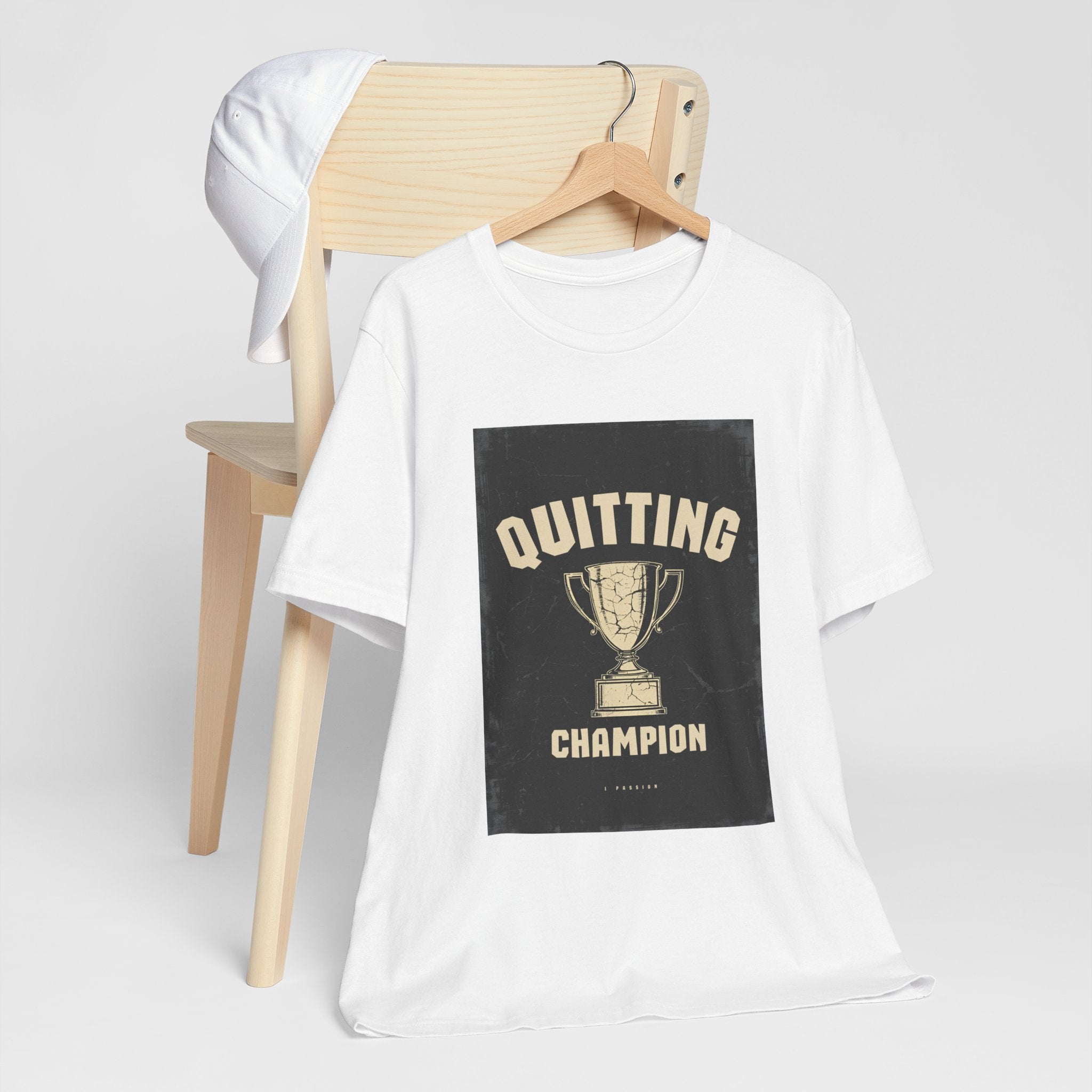 Quitting Champion Trophy T-Shirt | Funny Sarcastic Humor Tee