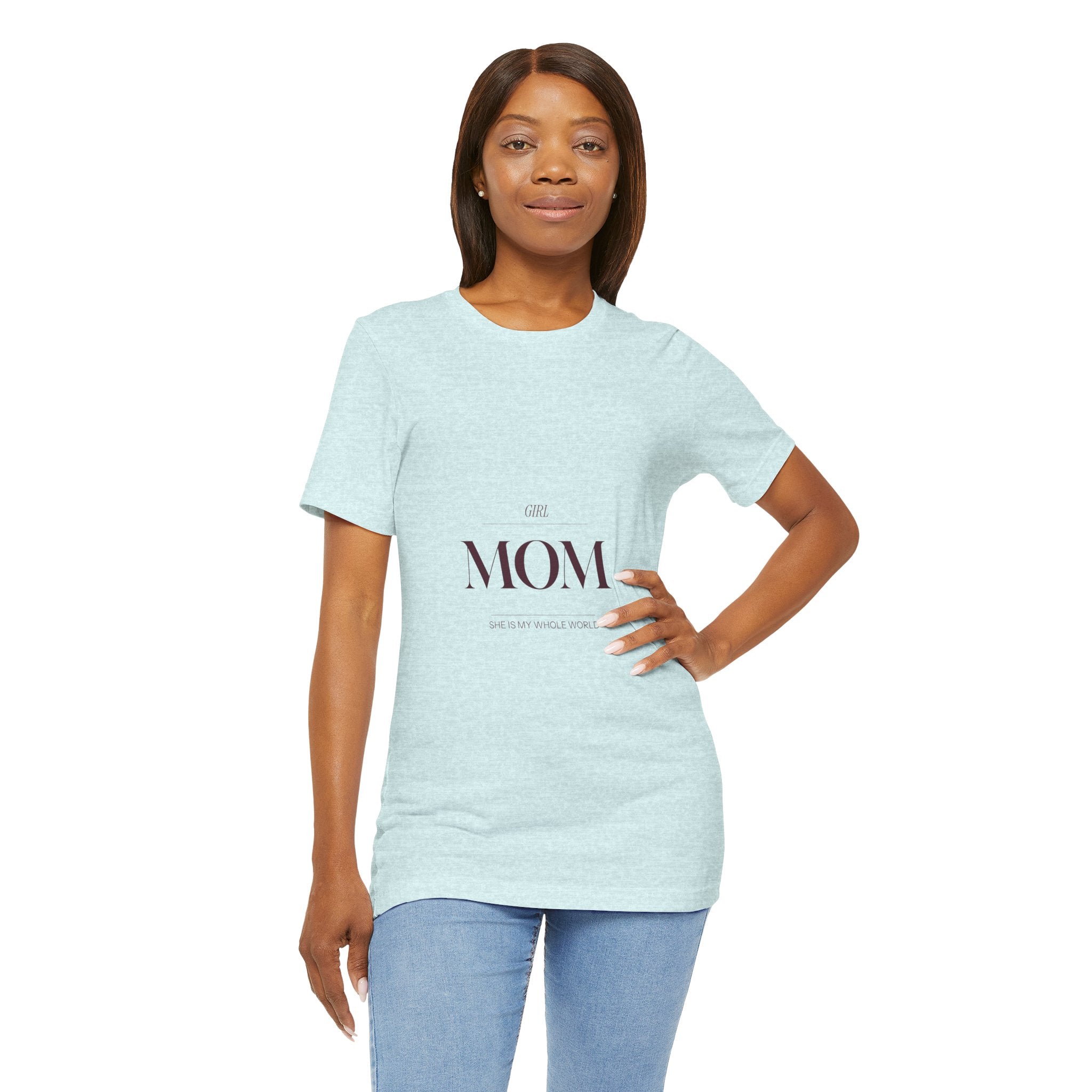 This Girl Mom shirt is for the mom who shows up every single day for her daughter. Elegant burgundy lettering on a soft tee. Understated, beautiful, and built for the mom who wears her heart...