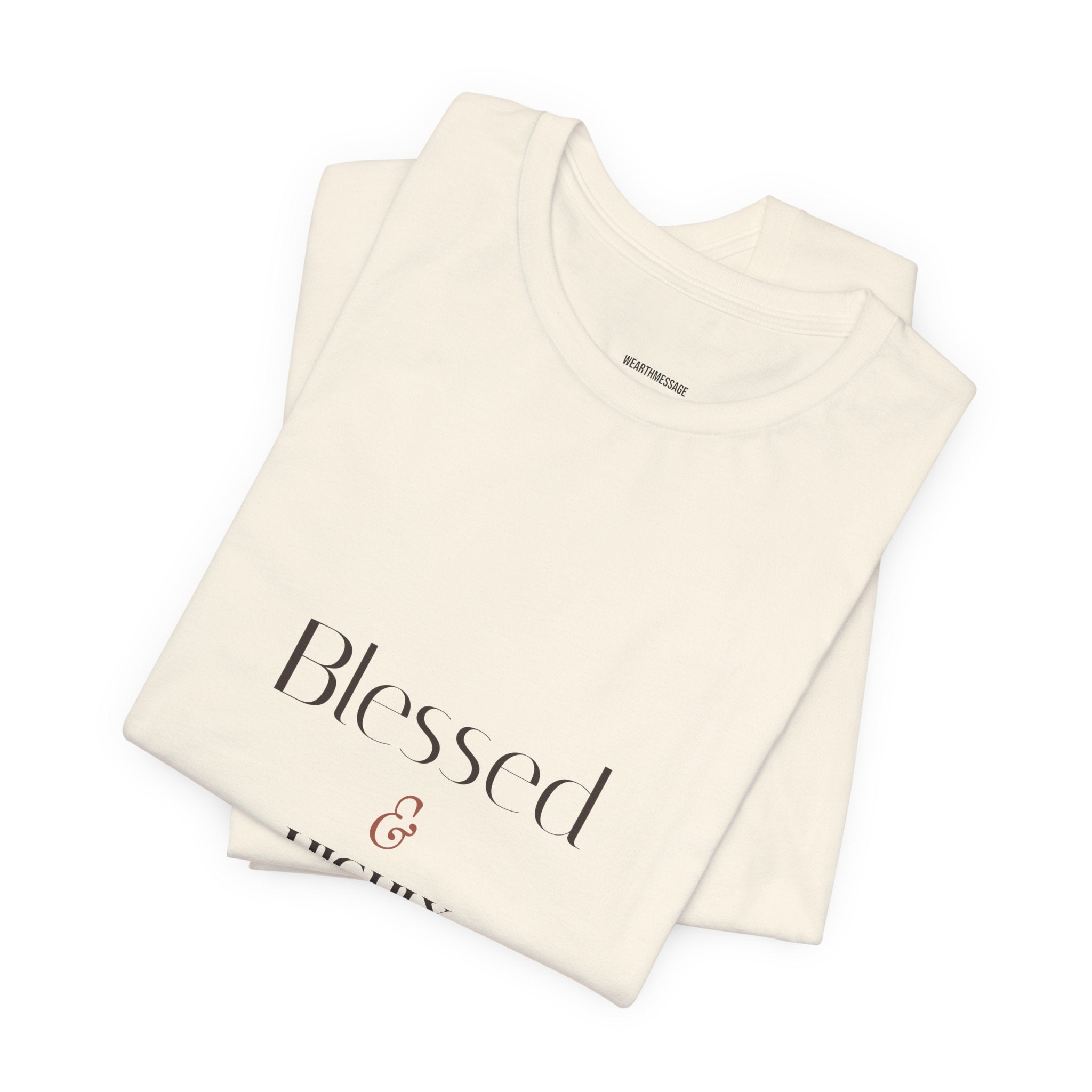 Blessed & Highly Caffeinated Tee — Funny Coffee Christian Graphic T-Shirt