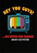We Voted for Change and Got a Test Pattern T-Shirt | Election 2024 Political Humor Tee
